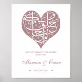 Roos Gold Nikkah Wedding Poster (Voorkant)