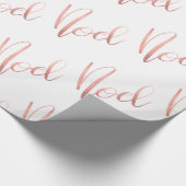 Roos Gold Noel | Manuscript-feestdag Cadeaupapier (Hoek)