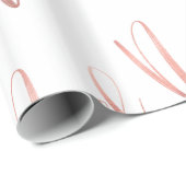 Roos Gold Noel | Manuscript-feestdag Cadeaupapier (Rol Hoek)