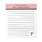 Roos Gold Note van ~ Personalized Notitieblok (Voorkant)