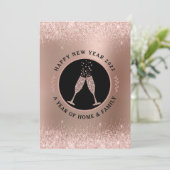 Roos Gold Numerology Prediction New Year 2022 Feestdagenkaart (Staand voorkant)