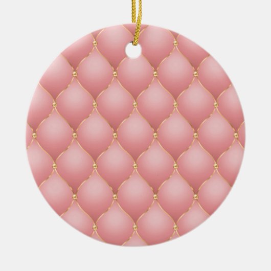Roos Gold Ogee Tufted Christmas Ornament (Voorkant)