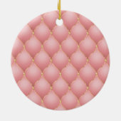 Roos Gold Ogee Tufted Christmas Ornament (Achterkant)