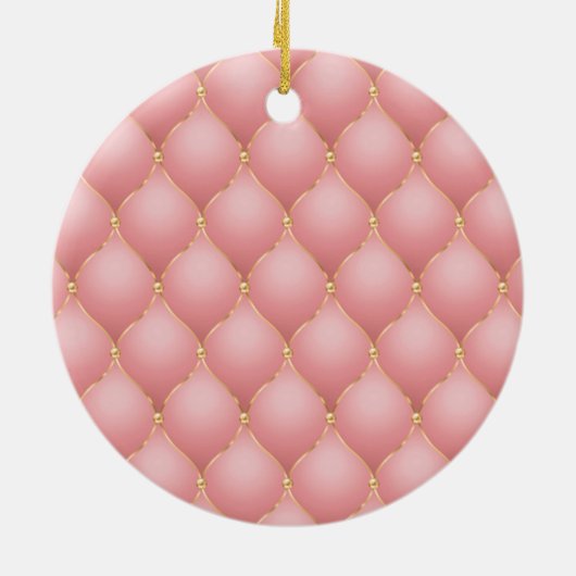 Roos Gold Ogee Tufted Christmas Ornament (Achterkant)