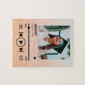 Roos Gold Ombre Afstuderen Fotolijst Legpuzzel (Horizontaal)