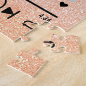 Roos Gold Ombre Afstuderen Fotolijst Legpuzzel (Zijkant)