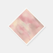 Roos Gold Ombre Blush Copper Custom Name tekenen Servetten (Hoek)