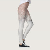 Roos Gold Ombre Glitter Fading Marble trendy Leggings (Rechts)