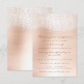 Roos Gold Ombre Glitter Formele Uitnodigingspark Kaart (Voorkant / Achterkant)