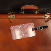 Roos Gold Ombre Glitter Metal Monogram Bagage Bagagelabel