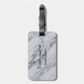 Roos Gold Ombre Glitter Monogram Marble Luggable Bagagelabel (Achterkant verticaal)