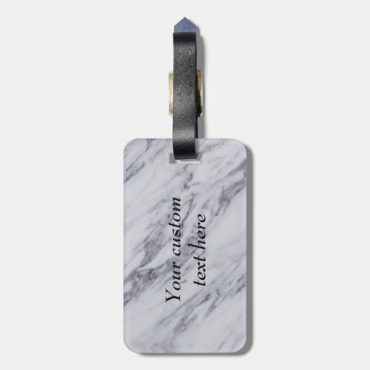 Roos Gold Ombre Glitter Monogram Marble Luggable Bagagelabel (Achterkant verticaal)