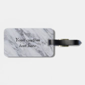 Roos Gold Ombre Glitter Monogram Marble Luggable Bagagelabel (Achterkant horizontaal)