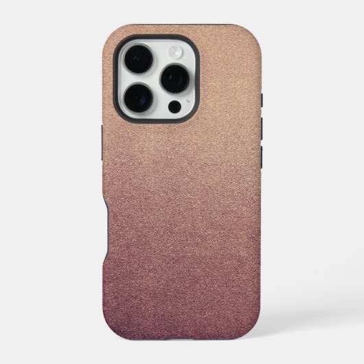Roos Gold Ombre Glitter Sand Look Pink iPhone Hoesje (Achterkant)