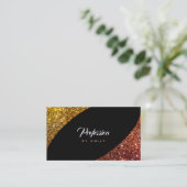Roos Gold Ombre Glitter Sparkle Glam Professional Visitekaartje (Staand voorkant)