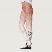 Roos Gold Ombre Glitter Wedding Bride Marble Leggings (Links)
