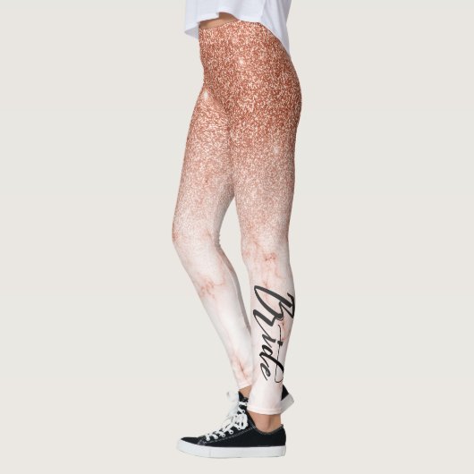 Roos Gold Ombre Glitter Wedding Bride Marble Leggings (Links)