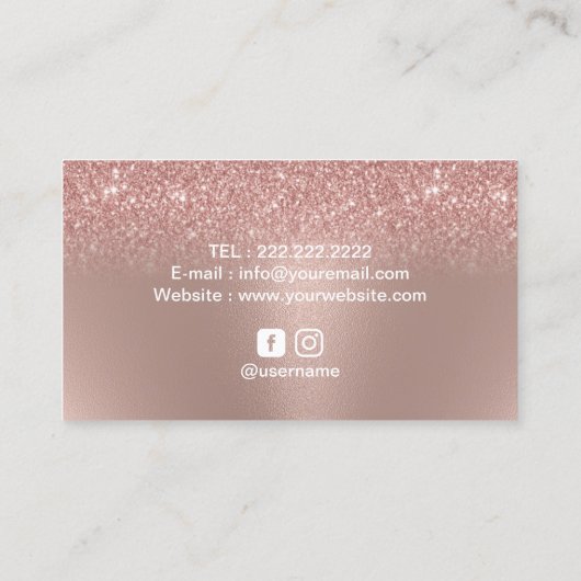 Roos Gold Ombre Music Vocalist Singer Songwriter Visitekaartje (Achterkant)