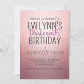 Roos Gold Ombre Verjaardag Kaart (Voorkant)