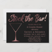 Roos Gold Ombre Voorraad de Bar Couples Shower Kaart (Voorkant)