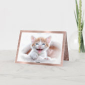 Roos Gold Ons eerste kerstfeest als Mr en Mrs. Feestdagen Kaart (Achterkant)