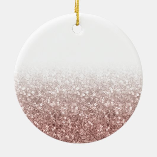 Roos Gold Onze eerste kerst Mr & Mrs Paar Keramisch Ornament (Achterkant)