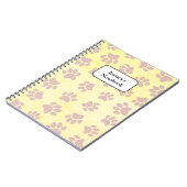 Roos Gold op oud papierpatroon Notitieboek (Linkerzijde)