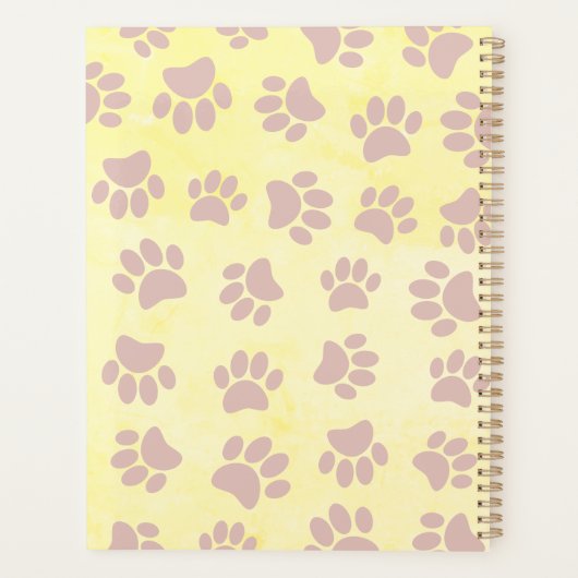 Roos Gold op oud papierpatroon Planner (Achterkant)