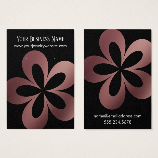 Roos Gold op zwart ventilator 1 draagtas Visitekaartje (Voorkant /achterkant)