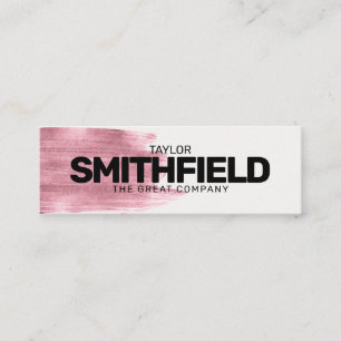 Roos Gold Paint Simple Modern Trendy Type Mini Visitekaartje