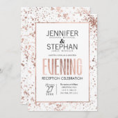 Roos Gold Paint Spletters Avond Ontvang Kaart (Voorkant / Achterkant)