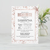 Roos Gold Paint Spletters vrijgezellenfeest Kaart (Staand voorkant)