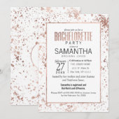 Roos Gold Paint Spletters vrijgezellenfeest Kaart (Voorkant / Achterkant)