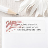 Roos Gold Palm Return-adres Etiket (Insitu)