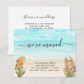 Roos Gold Pampas Grass Sandy Beach Nieuw adres Aankondiging (Voorkant / Achterkant)