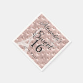 Roos Gold Paris Sweet Zestien Verjaardagsfeestje Servetten (Hoek)