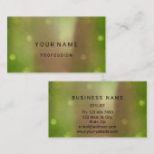 Roos Gold Parly Abstract Minimale Zijde Groen Visitekaartje (Voorkant / Achterkant)