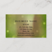 Roos Gold Parly Abstract Minimale Zijde Groen Visitekaartje (Achterkant)
