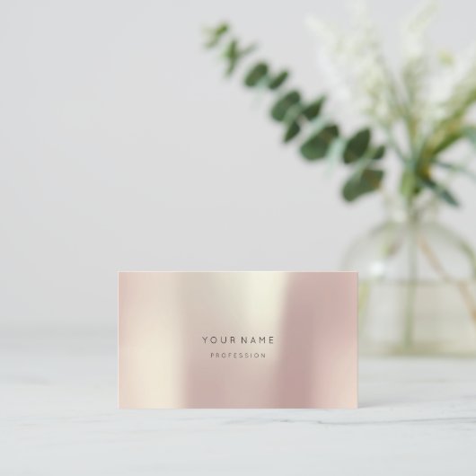 Roos Gold Parly Abstract Minimale zijde Visitekaartje (Staand voorkant)