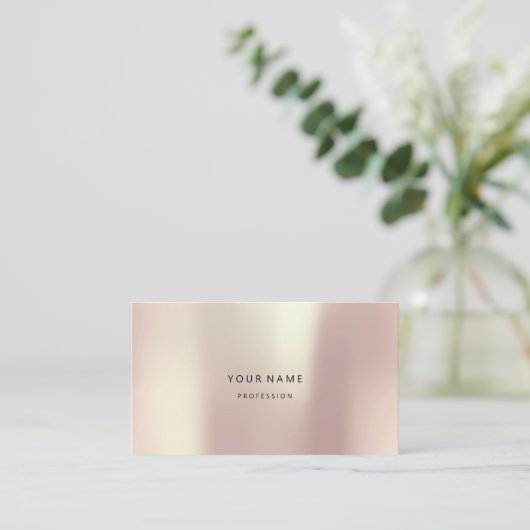Roos Gold Parly Abstract Minimale zijde Visitekaartje (Staand voorkant)