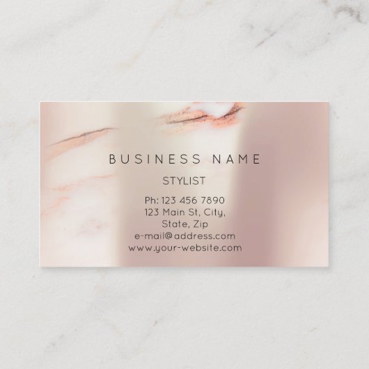 Roos Gold Parly Abstract Minimale zijderoute Visitekaartje (Achterkant)