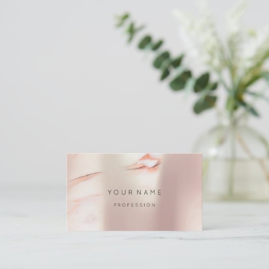 Roos Gold Parly Abstract Minimale zijderoute Visitekaartje (Staand voorkant)