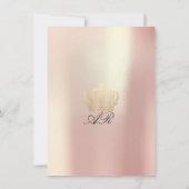 Roos Gold Parly Crown Royal Glitter 16e Bridal Kaart (Achterkant)