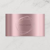 Roos Gold Parly Poligonal Lijst Eggplant Mauve Visitekaartje (Voorkant)