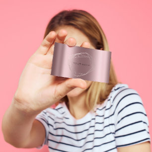 Roos Gold Parly Poligonal Lijst Eggplant Mauve Visitekaartje