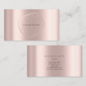 Roos Gold Parly Poligonal Lijst Lux Metallic Visitekaartje (Voorkant / Achterkant)