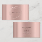Roos Gold Parly Poligonal Lijst Vip Metallic Visitekaartje (Voorkant / Achterkant)