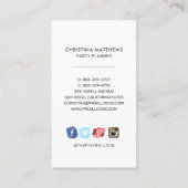 Roos Gold Party-ballon Visitekaartje (Achterkant)