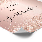 Roos Gold Party Guest Book Sign Poster (Hoek)