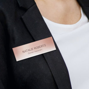 Roos Gold Pastel Elegant Naambadge